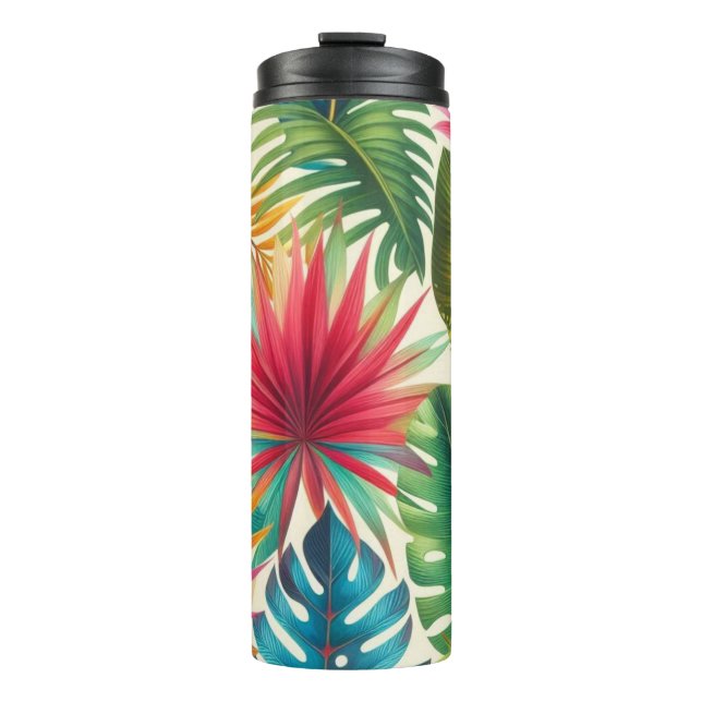 Termo Patrón hawaiano de hojas tropicales (Anverso)