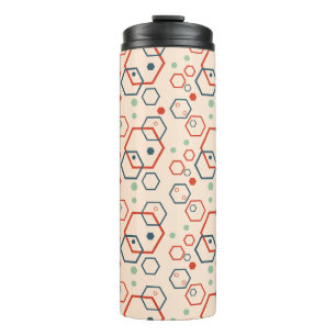 Termo Patrón hexagonal geométrico moderno coloreado