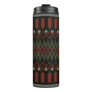 Termo Patrón Ikat: Ornamento Étnico Geométrico