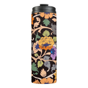 Termo patrón impecable. adorno floral islámico clásico.