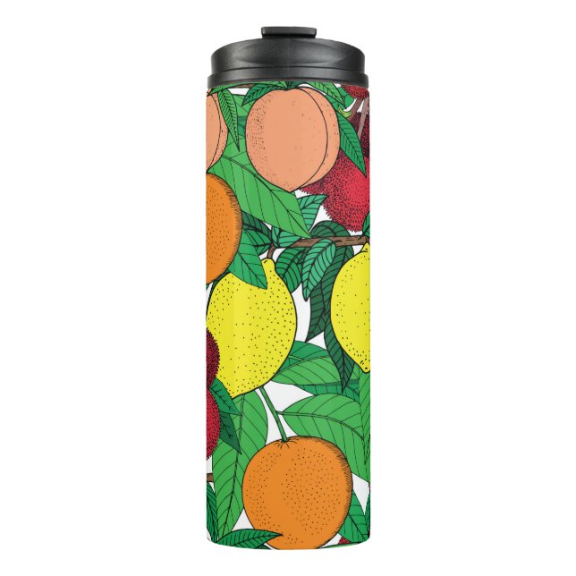 Termo Patrón ininterrumpido de frutas, dibujo a mano, na (Anverso)