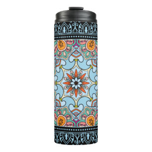 Termo Patrón ininterrumpido de mandala étnica tribal