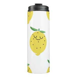 Termo patrón ininterrumpido de personalizado de limón 