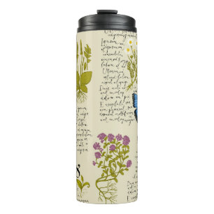 Termo Patrón ininterrumpido vintage con texto escrito a 