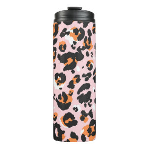 Termo Patrón leopardo sin fisuras. Textura clásica de le