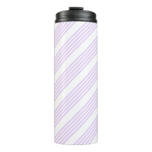 Termo Patrón Lilac púrpura y blanco de cinco rayas