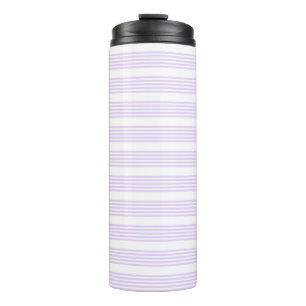 Termo Patrón Lilac púrpura y blanco de cinco rayas