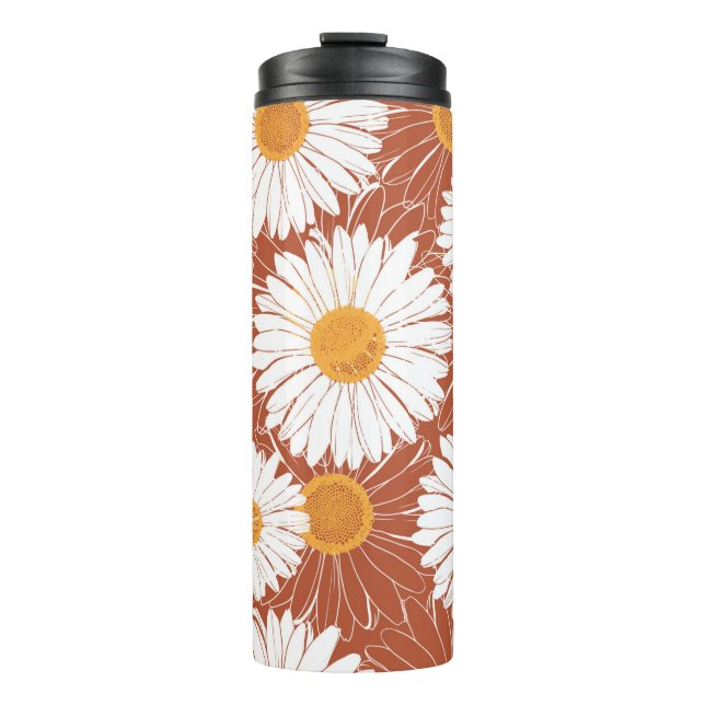 Termo Patrón marrón sin costuras con mareas (Anverso)