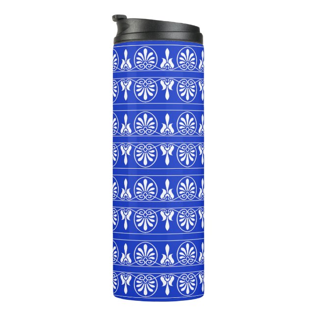 Termo Patrón Mediterráneo Árabe Griego Azul (Rotado hacia la derecha)