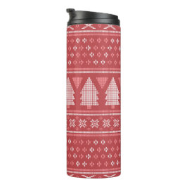 Termo Patrón moderno de árbol de navidad flojo