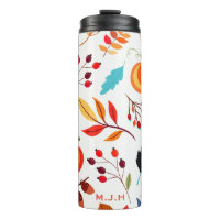 Patrón moderno de hojas de calabaza de otoño