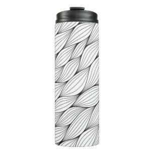 Termo Patrón monocromo sin soldadura con rizado abstract