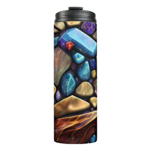 Termo Patrón mosaico de piedra de color