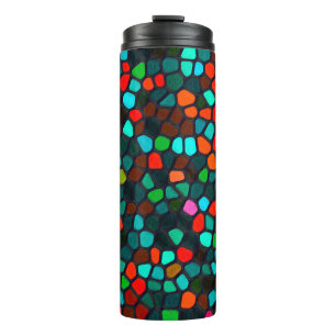 Termo Patrón mosaico multicolor