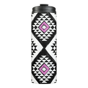 Termo Patrón Navajo tribal blanco negro