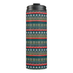 Termo patrón navideño nórdico