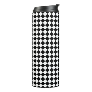 Termo Patrón negrita de cheurón negro y blanco