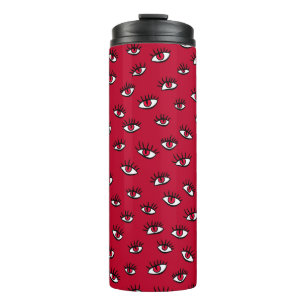 Termo Patrón Ojos Rojos - Horror Estética Gótica