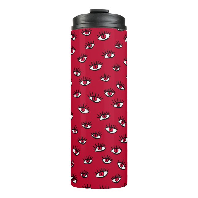 Termo Patrón Ojos Rojos - Horror Estética Gótica (Anverso)