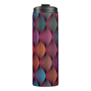 Termo Patrón ondulado multicolor sin soldadura