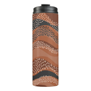 Termo Patrón ondulado sin fisuras en estilo geo natural.