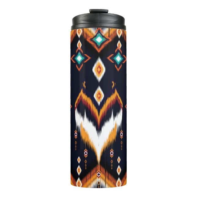 Termo Patrón oriental de ikat étnico sin inconvenientes  (Anverso)