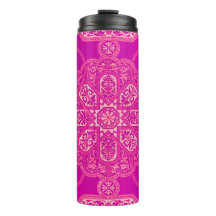 Patrón ornato rosa púrpura brillante único