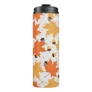 Termo patrón otoño vintage patrón ininterrumpido