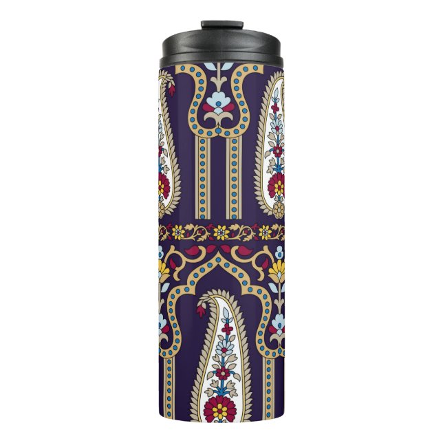 Termo Patrón paisley geométrico tradicional con borde  (Anverso)