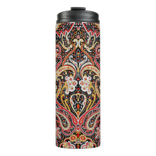 Termo patrón paisley indio tradicional