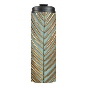 Termo Patrón Palm Tropical Pintado de Oro