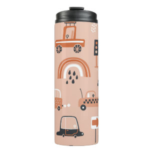 Termo Patrón perfecto con coches de juguete. coches pers
