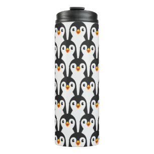 Termo Patrón Pingüino Blanco y Negro Moderno