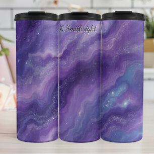 Termo Patrón Purpurina de Swirls púrpura cósmica