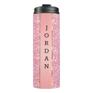 Termo Patrón Purpurina rosa