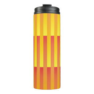 Termo Patrón rayado amarillo naranja