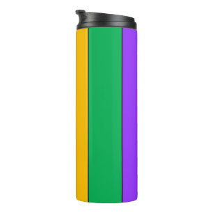 Termo Patrón rayado de colores del Mardi Gras