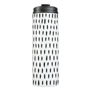 Termo Patrón rayado en blanco y negro: dibujado a mano