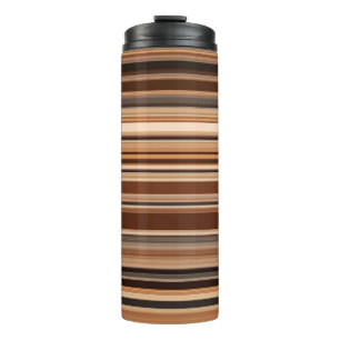 Termo Patrón rayado marrón