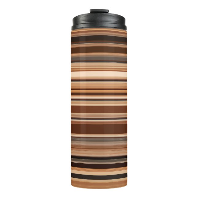 Termo Patrón rayado marrón (Anverso)