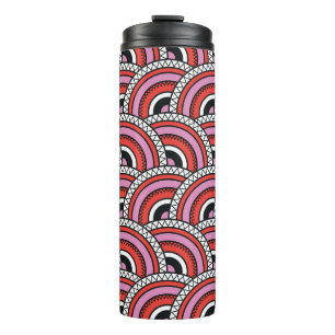 Termo Patrón retro geométrico sin soldadura