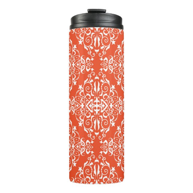 Termo Patrón rojo ornamental sin soldadura (Anverso)
