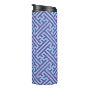 Termo Patrón Sayagata, japonés, púrpura y azul