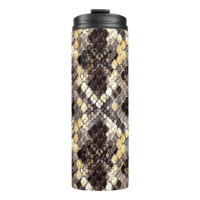 Termo Patrón Seamless de acuarela de piel silvestre (Anverso)