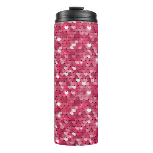 Termo patrón secuencial rosado purpurina