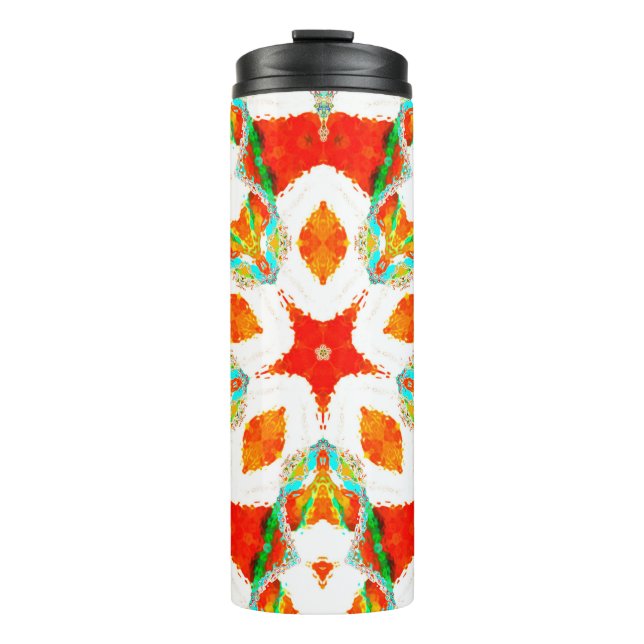 Termo Patrón simétrico colorido de fusión, baldosa cerám (Anverso)