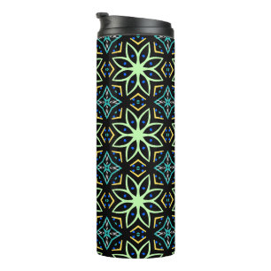 Termo Patrón simétrico floral sin soldadura