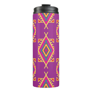 Termo Patrón sin brillo en estilo boho. Ornamento étni