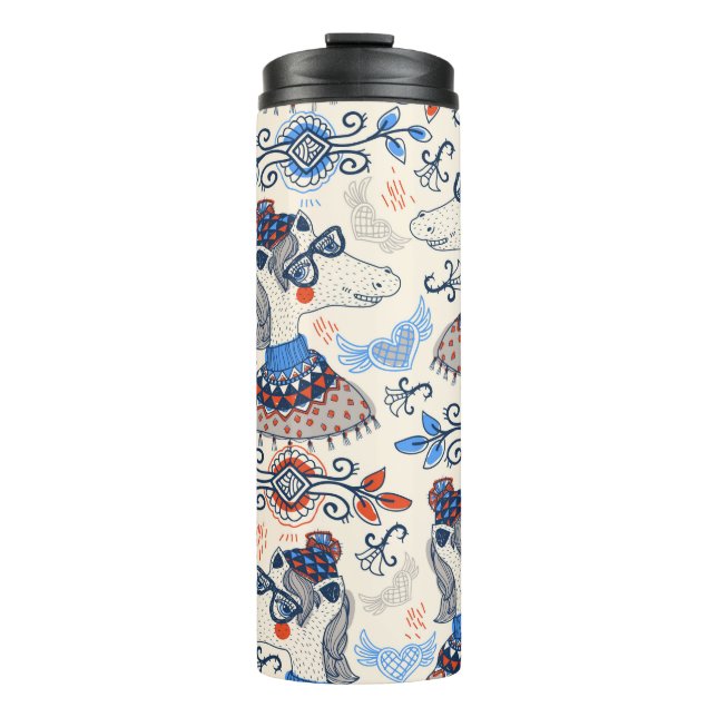 Termo  patrón sin fisuras con herradura personalizado, a (Anverso)