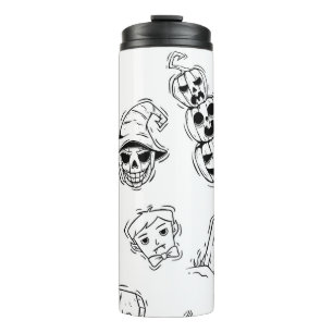 Termo Patrón sin fisuras de los íconos de Halloween con 